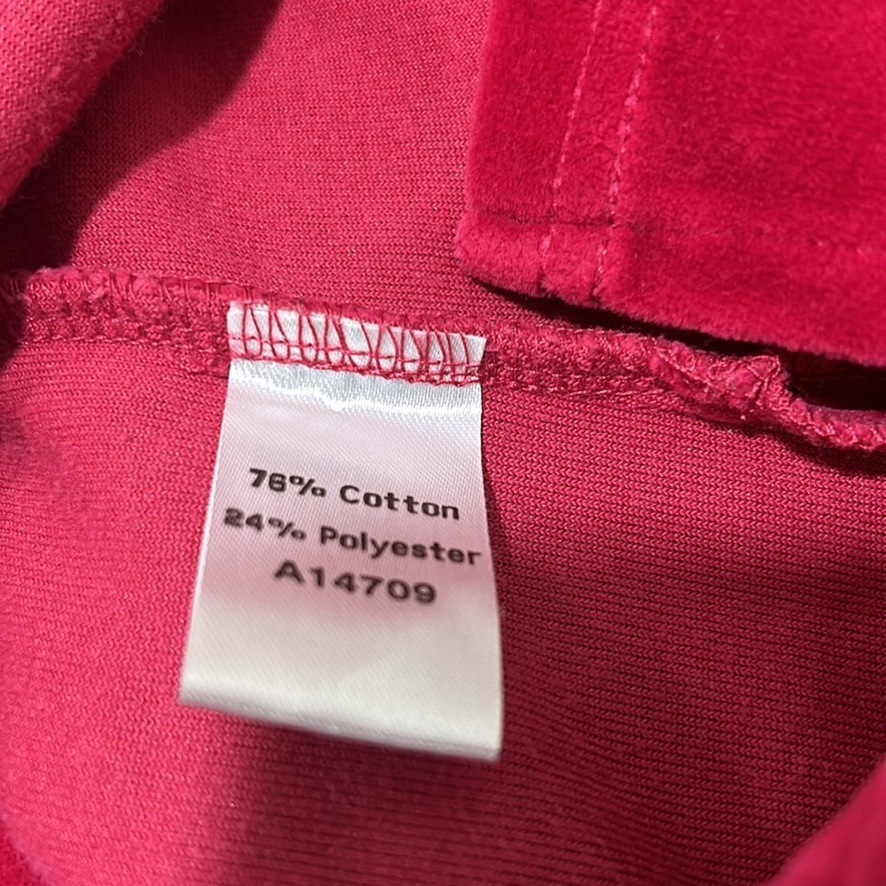 Appleseeds  long sleeve red velvet size 1X GUC vintage.. - Picture 5 of 6